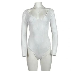 Long Sleeve White Bodysuit